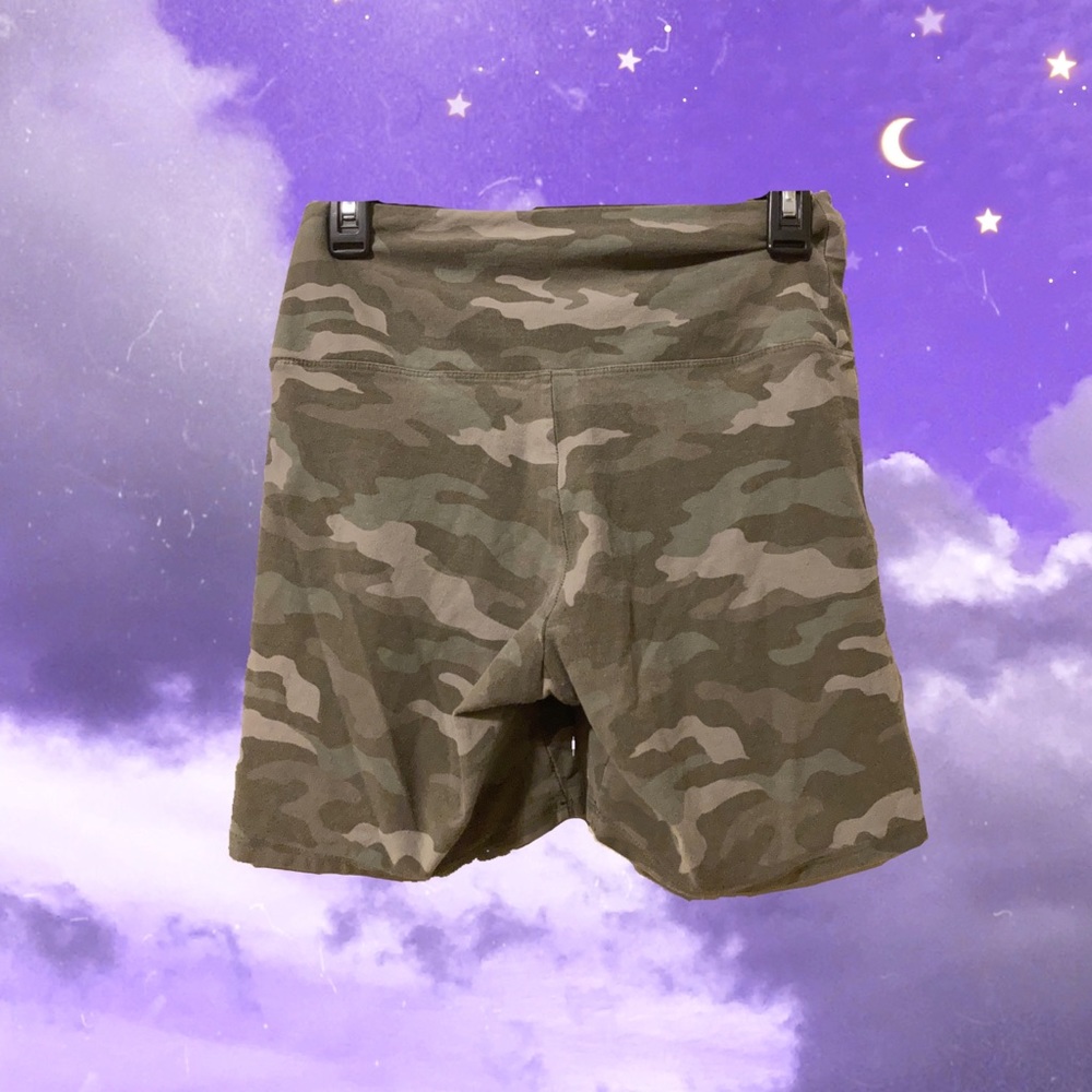 PINK Green Army Yoga Spandex Shorts